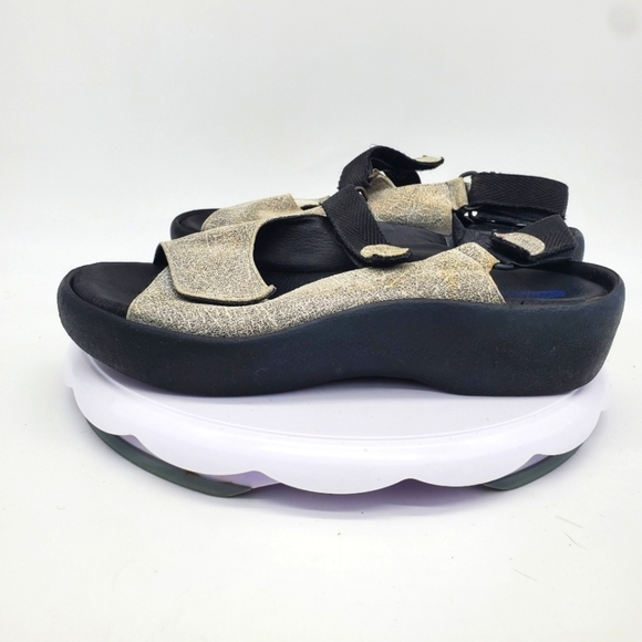 Wolky Shoe Women 8.5 EU 40 Jewel Metallic Snake Print Leather Comfort Sandal